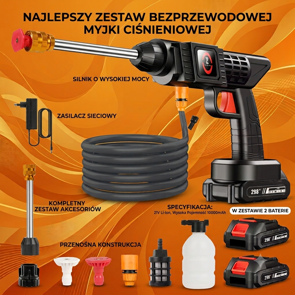 AquaForce Pro — bezprzewodowa myjka ciśnieniowa