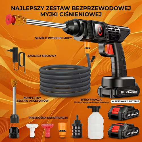 AquaForce Pro — bezprzewodowa myjka ciśnieniowa